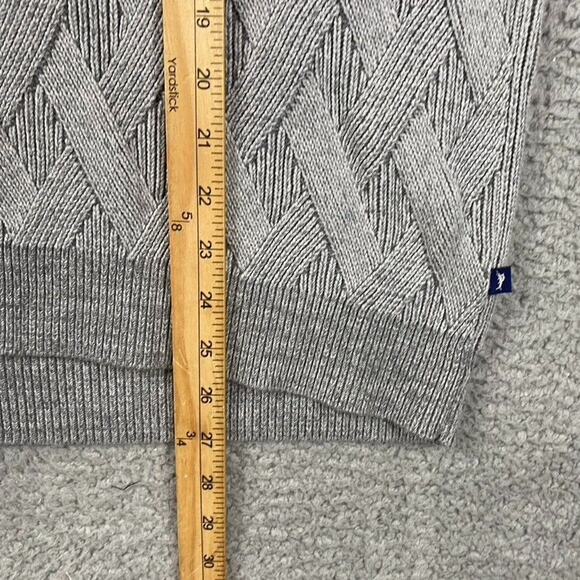 Tommy Bahama 1/4 Zip Pullover Sweater Men's Large Diamond Knit 100% Cotton - Picture 6 of 9